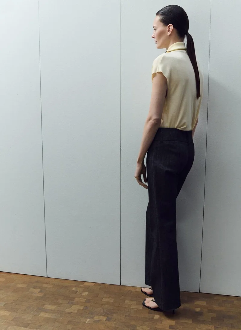 MANGO Knit top with scarf detail